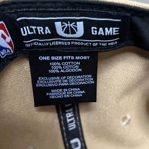 CHICAGO BULLS SNAPBACK HAT Tan Brown Flat Bill Script Logo Ultra Game Men NWT - Picture 7 of 7